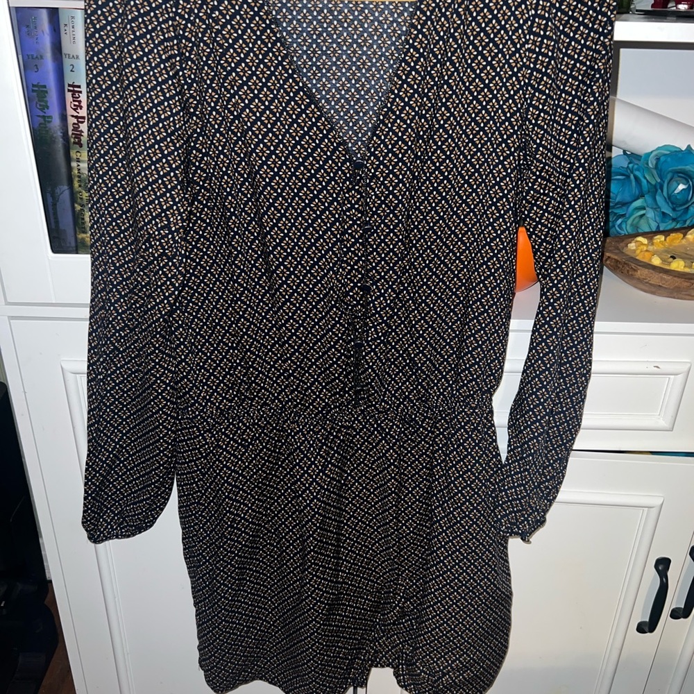 🔴Chic Geometric Long Sleeve Dress